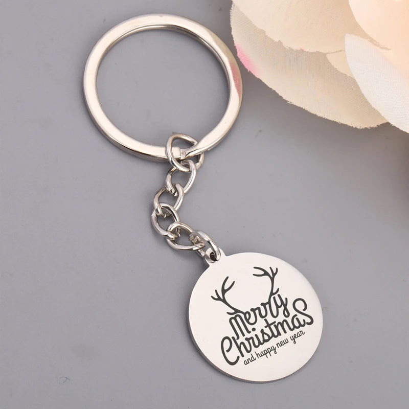Рождественская елка украшение висячий круглый брелок Счастливого Рождества и