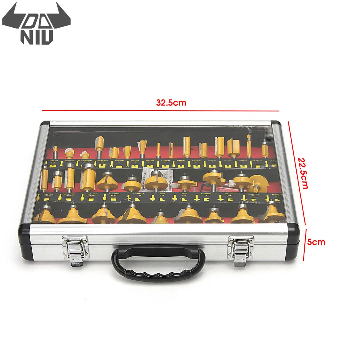 DANIU 35pcs 8mm Wood Milling Cutter Shank Router Bit Set Tungsten Carbide Woodworking Rotary Cutting Tool Kit Sets | Инструменты