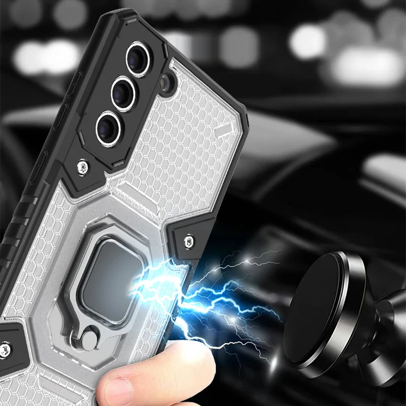 

Противоударный чехол-подставка для Samsung Galaxy S21 Plus Ultra FE Note 20 10 A71 A51 A52 A72 M52 M51 M31, задняя крышка, автомобильное крепление