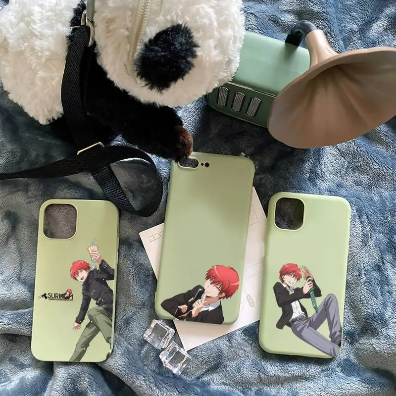 

Karma Akabane Assasination Classroom Phone Case Candy Color for iPhone 6 7 8 11 12 s mini pro X XS XR MAX Plus