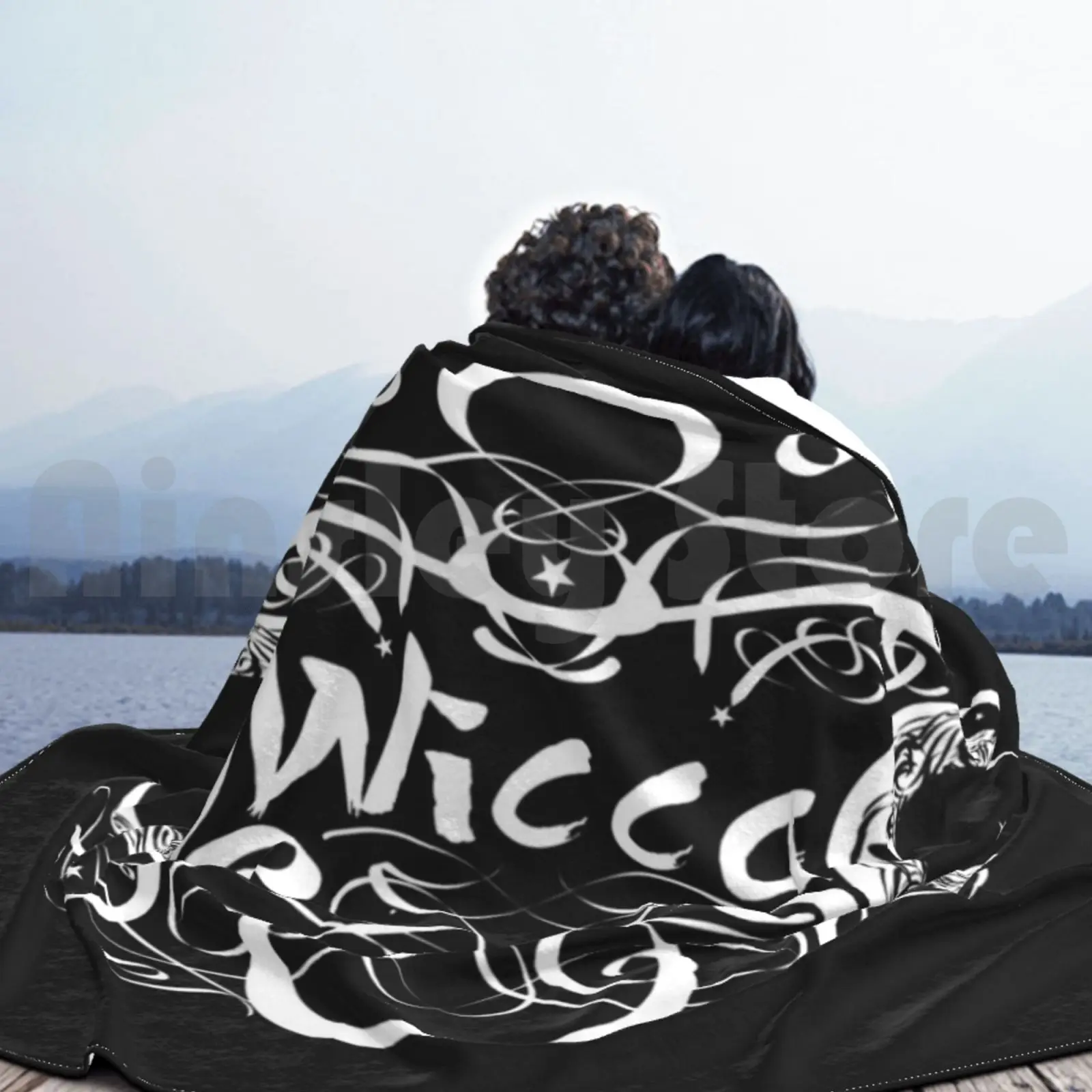 Одеяло Wicca с тройной луной модное сделанное на заказ Wiccan волшебное мистическое