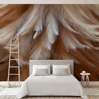 custom any size mural wallpaper modern feather abstract wall painting living room bedroom backdrop home decor 3d papel de parede