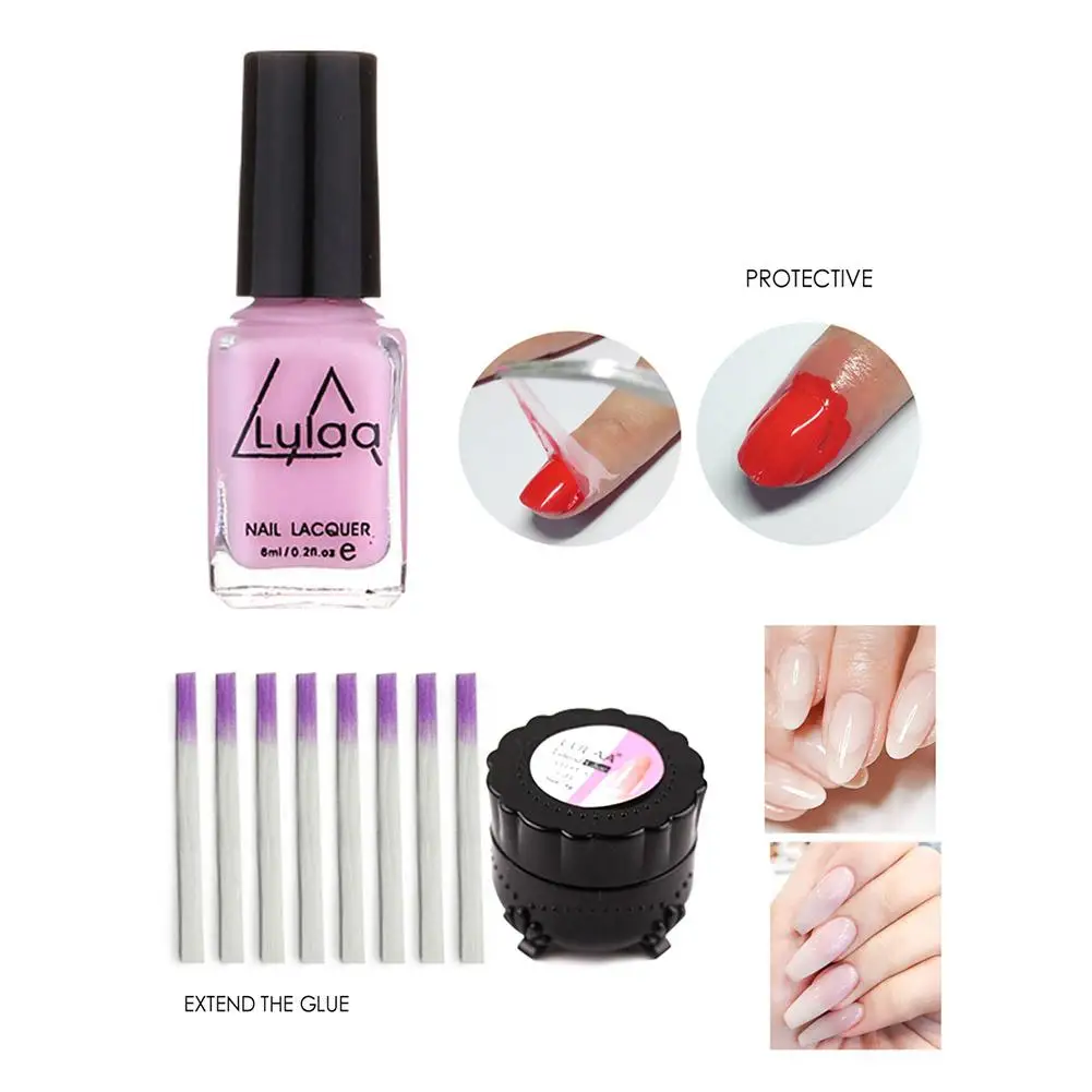 Наращивание ногтей Клей для полировки Набор светодиодный ногтевой фототерапии