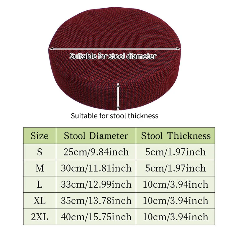 

Modern Round Chair Cover Elastic Bar Stool Cover Home Restaurant Dustproof Stool Cover for Hotel Banquet Dining Seat Protection