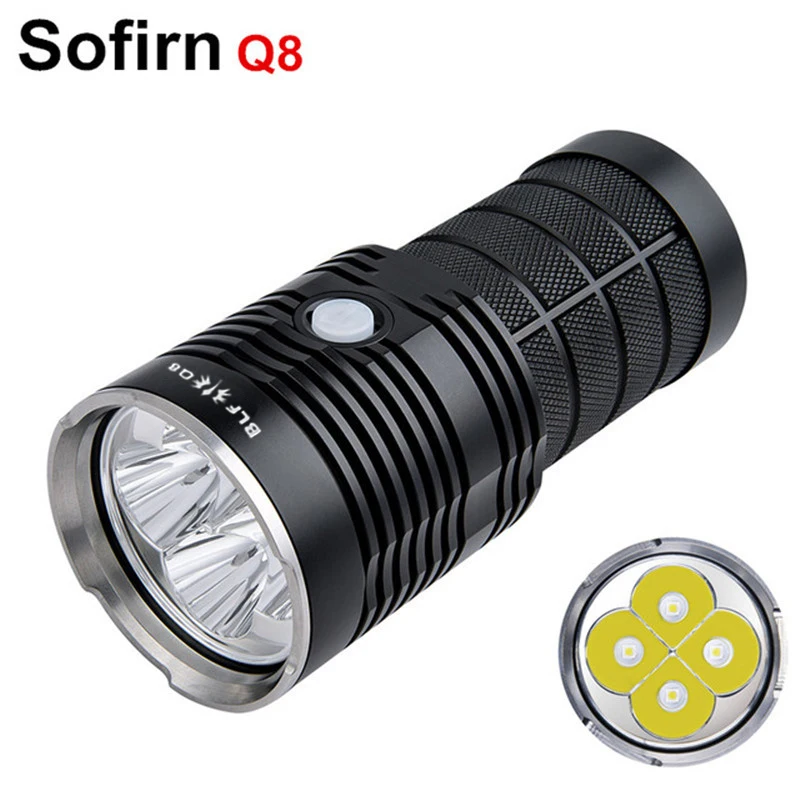 

Sofirn NarsiLM BLF Q8 4 * XPL HD 5000LM мощный светодиодный фонарик 18650 несколько режимов работы мощный фонарик