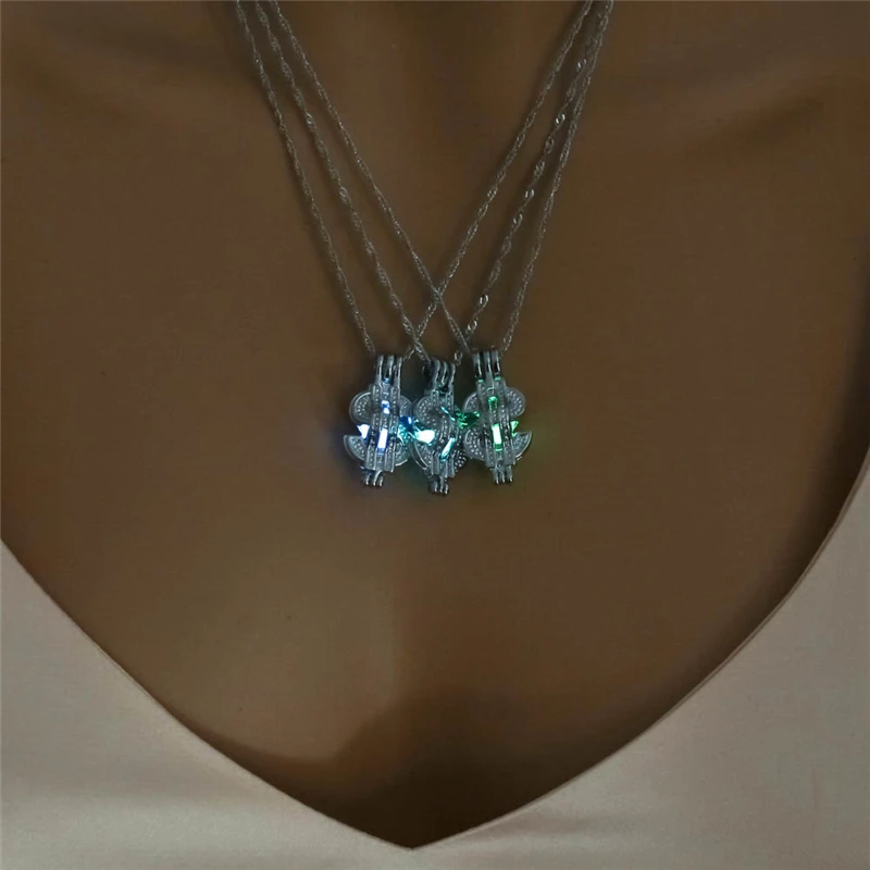 Ожерелье с подвеской в форме доллара светящегося темноте 2019|Колье| |