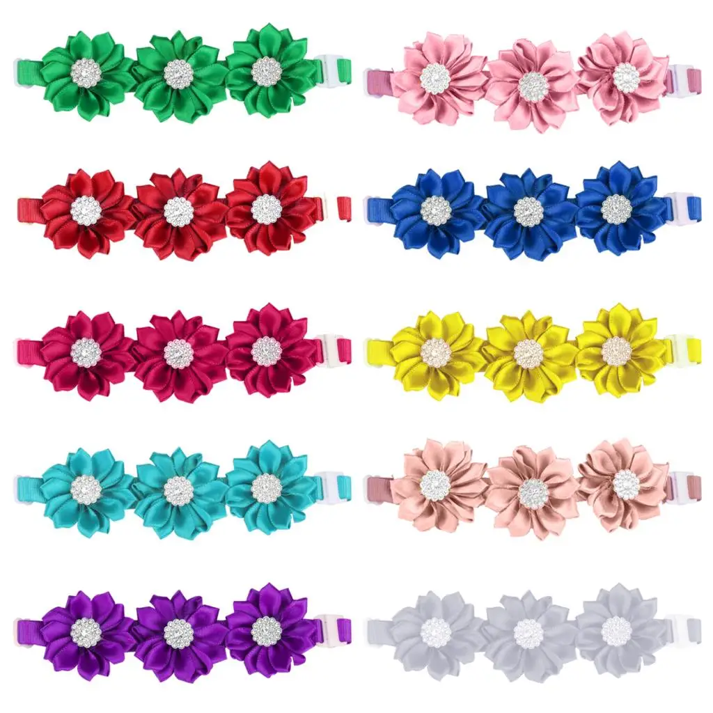 

30pcs Dog Bow Tie Dog Flower Collar Dog Accessories Small Dogs Cat Puppy Bowtie Collar Dogs Bowties Pet Supplies