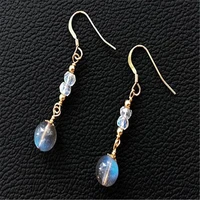 fashion natural moonstone earrings dangle 18k lady gift easter classic holiday gifts valentines day jewelry fashion new year