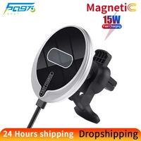 qi car wireless charger for iphone 12 13 mini pro max fast charging phone car holder magnetic wireless car charger mount 15w