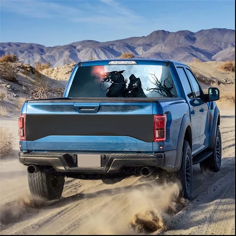 

53.1 x 14.2 Inch for Truck Jeep Suv Pickup 3D Rear Windshield Decal Sticker Decor Rear Window Glass Poster