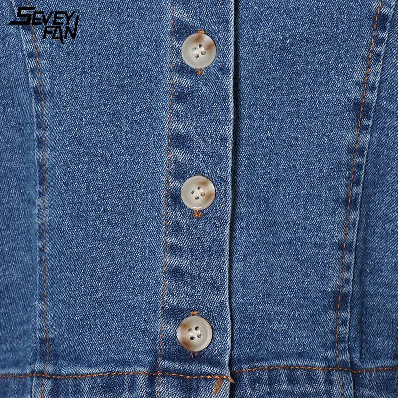 

Lace Patchwork Blue Denim Jacket Women Puff Sleeve Fashion Slim Short Jeans Jacket 2021 New Designer Elegant Button Blouse Coat