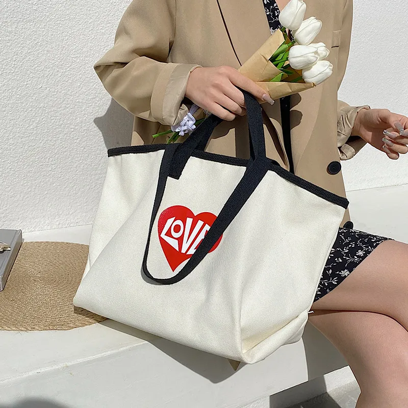 

Повседневная Большая Сумка-тоут, Новинка лета 2021, Высококачественная холщовая женская дизайнерская сумка, Наплечные сумки большой емкости,...