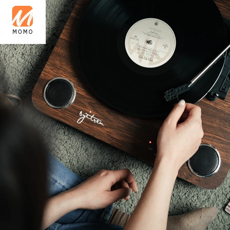 

Desktop Vinyl Record Player Sound Moving Magnetic Adjustable Needle Pressure LP Electric Singing