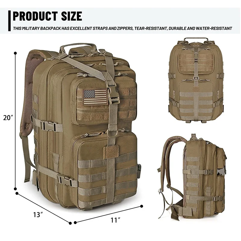 Военный тактический рюкзак армейская Сумка Molle штурмовой на 3 дня 40 л практичный