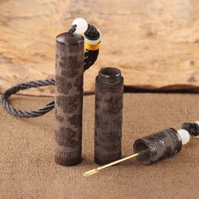 Портативный ароматизатор Эбеновое дерево пустой зубочистка держатель Чехол