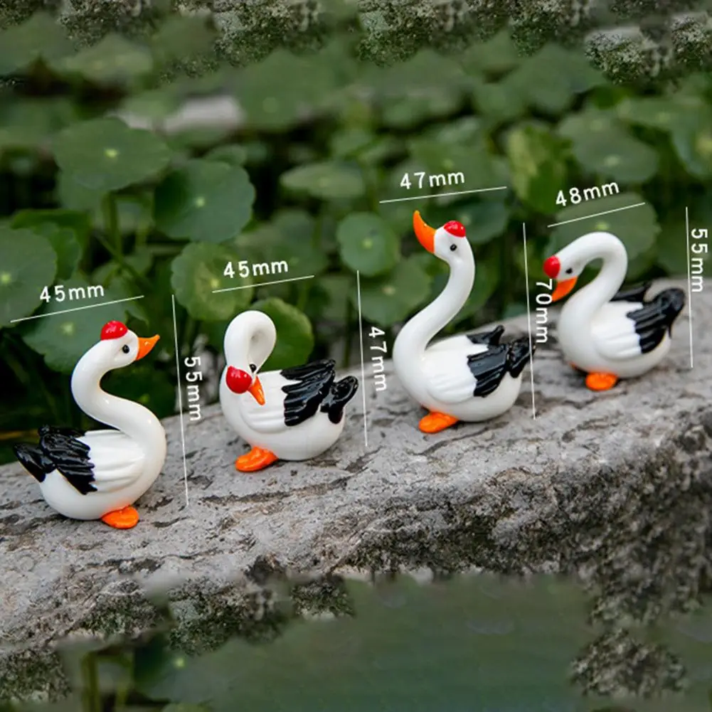 Милый лебедь украшения с рисунком героев из мультфильма Настольный Декор стекло