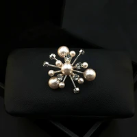 retro geometric blooming small brooches for women suit rhinestone jewelry copper button scarf buckle men badge pin accessories