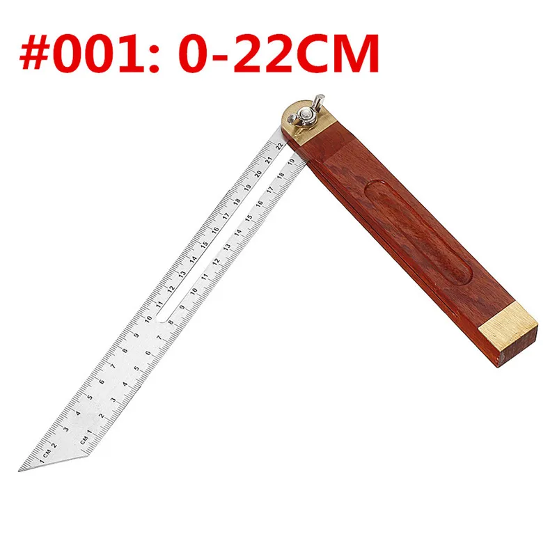 

0-22/0-27cm Sliding Angle Ruler T Bevel Hardwood Handle 360 Degree Rotatable Engineer High Precision Ruler For Woodworking