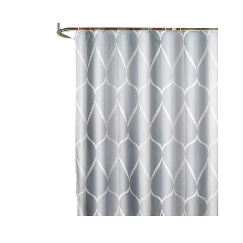

Simple Waterproof Shower Curtain Modern Geometric Thickened Polyester Bathroom Accessories Environmental Protection Waterproof