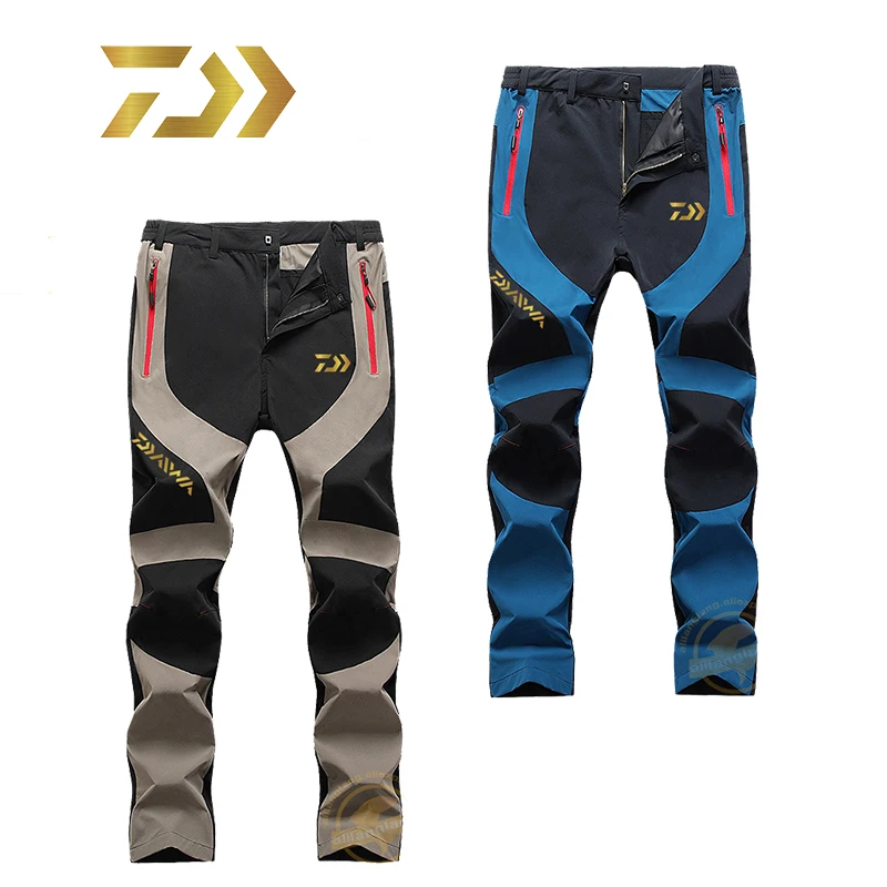 

2021 New Autumn Daiwa Outdoor Cycling Fishing Pants Stretch Waterproof Pants Men's Windproof Breathable Stitching Hiking Pants