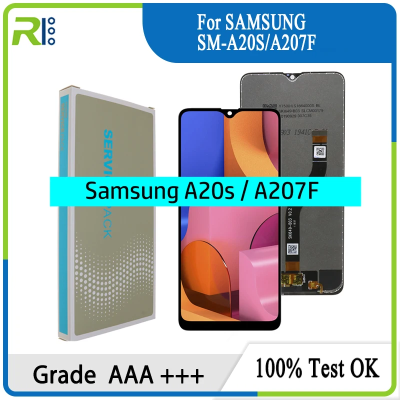 

Оригинальный ЖК-дисплей 6,5 дюйма для Samsung Galaxy A20s A207 A2070 SM-A207F, ЖК-дисплей, сменный экран, дигитайзер в сборе + Сервисный пакет