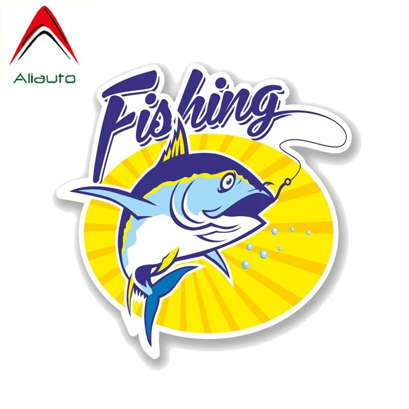 

Модная Автомобильная наклейка Aliauto, уличные виды спорта, рыбалка, мотоцикл, ПВХ наклейка для Mercedes Honda Toyota Volkswagen Renault,13 см * 13 см