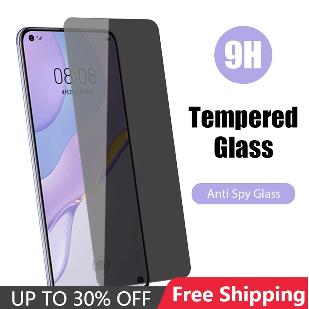 

Protective Toughed Film on Huawei Y9 Prime 2019 Y7 Y6 Y5 Y9S 9H HD Anti Spy Glass on Huawei P30 Lite P40 P20 Pro P Smart 2019 Z