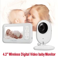 4 3 inch wireless video baby monitor 2 way talk high color resolution baby nanny security camera vox mode temperature monitoring
