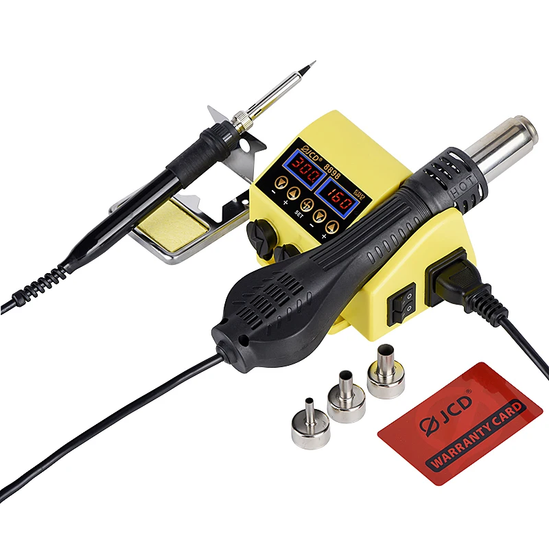 

JCD 8898 8858 Hot Air Gun Soldering Rework Station LCD Digital Display Heat Gun for Moblie Phone SMD Welding Repairing Tool 800W