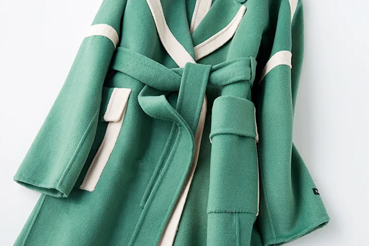 Elegant Autumn Womens Coats Winter Wool Coat Female Long Woolen Jacket Fashion Clothes 2020 Vintage Belt Overcoat 810 |