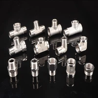 304 stainless steel water pipe joint tee elbow pair wire inner and outer wire direct through connector fittings