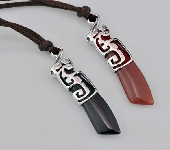 Подвеска в виде дракона из серебра 100% пробы с агатовым камнем класса AAA ювелирные