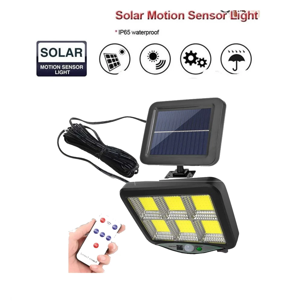 

seperable Solar Street Light lED Outdoor Waterproof Solar Lantern Lamps motion sensor remote for Patio Garden Yard indoor 5M cab