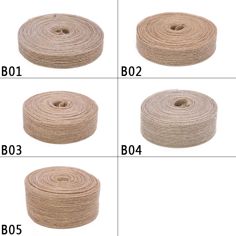 10M Natural Jute Burlap Hessian Ribbon Rolls Vintage Wedding Decoration Christmas Party Home Ornament DIY Gift Wrapping Supplies | Дом и сад