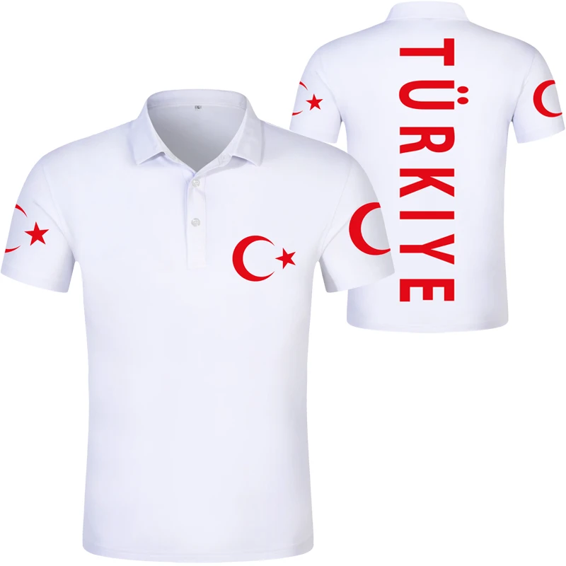 Турецкая рубашка поло самодельная с бесплатным именем и номером футболка
