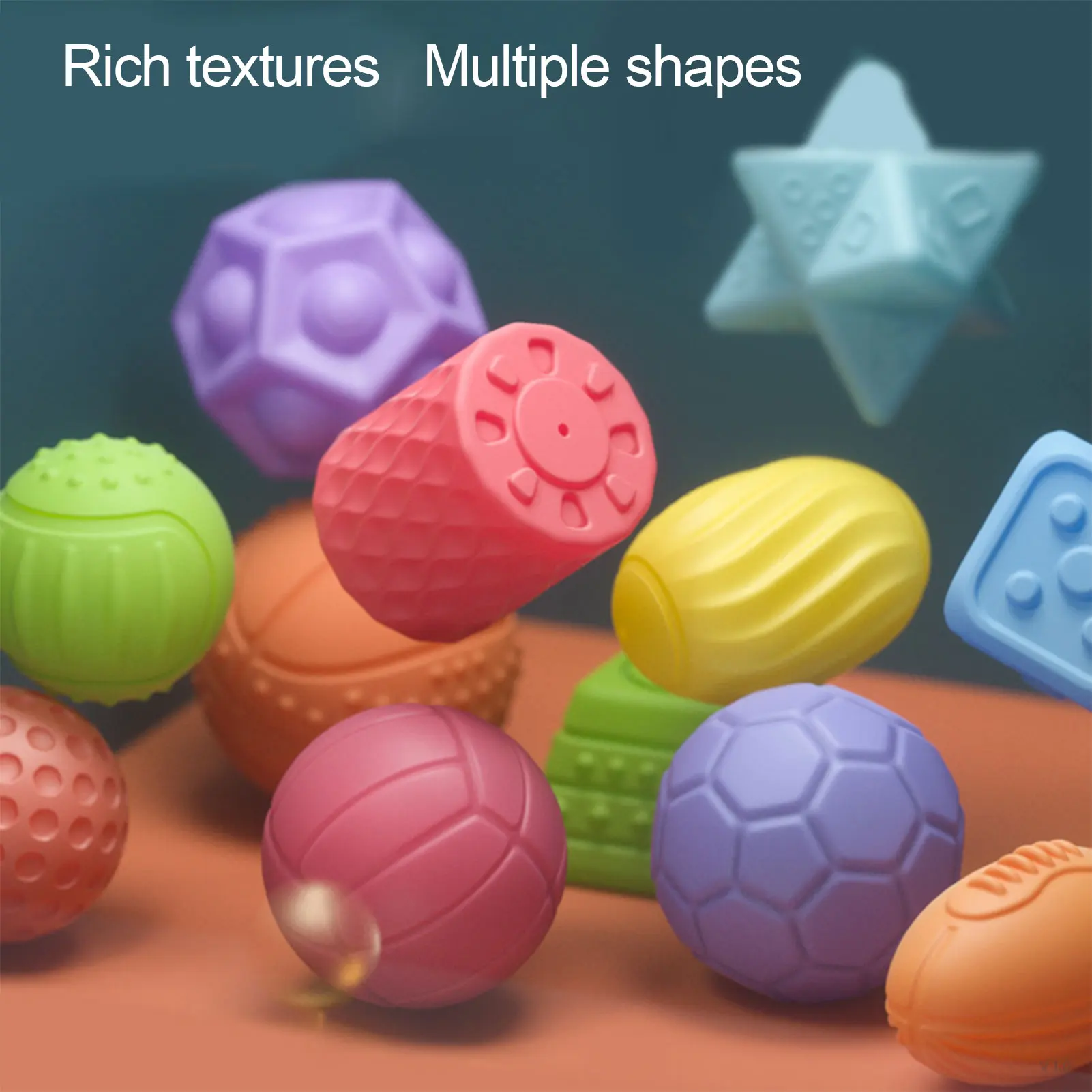 

2 Pcs Baby Touch Hand Ball Toys Rubber Textured Hands Touch Ball Baby Sensory Toys Ball Bath Toys Hand Ball Toy For Children