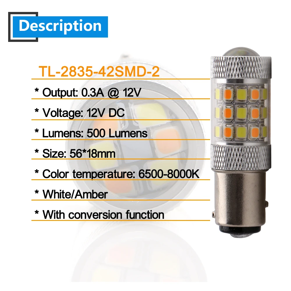 2 шт. 3157 12 В постоянного тока 2835 42 SMD S25 1157 BAY15D светодиодная лампа автомобильная