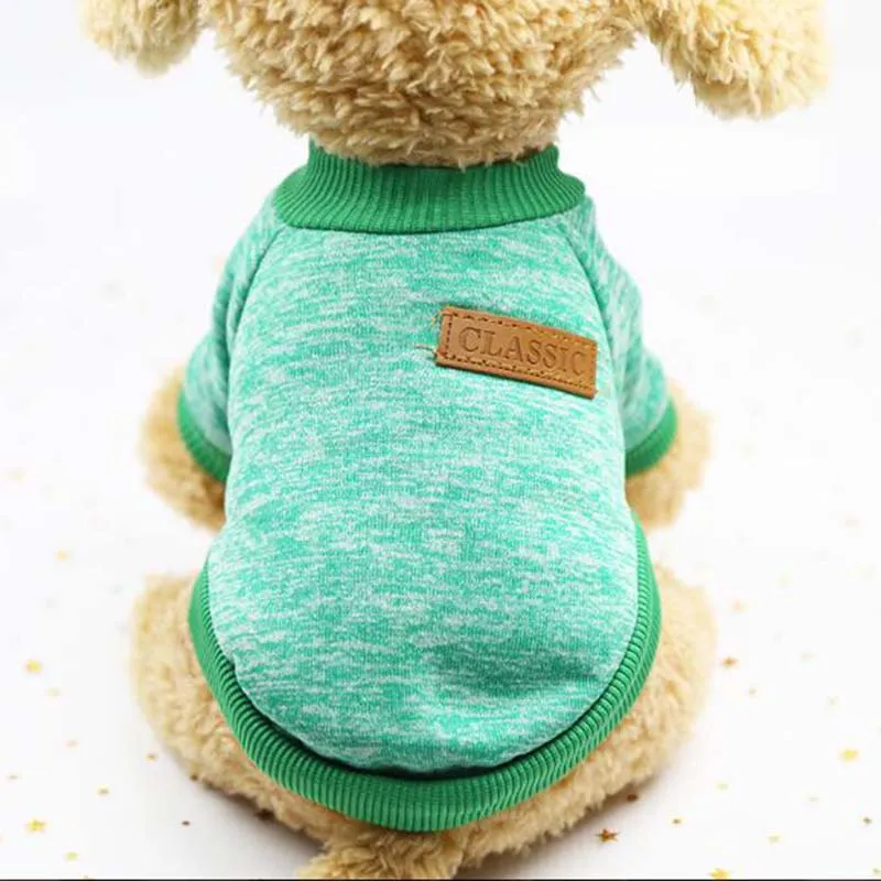 Классический трикотажный свитер для собак флисовое пальто мягкая утепленная