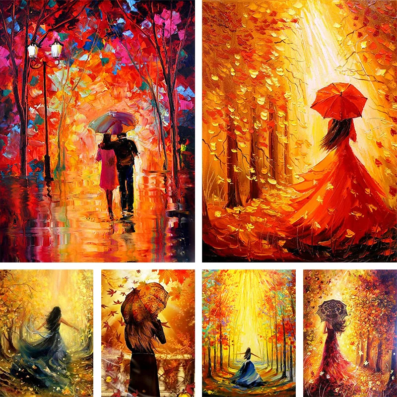 

5d Diy Diamond Painting Embroidery Character Umbrella Cross Stitch Square Round Mosaic Decoration Hobby Gift