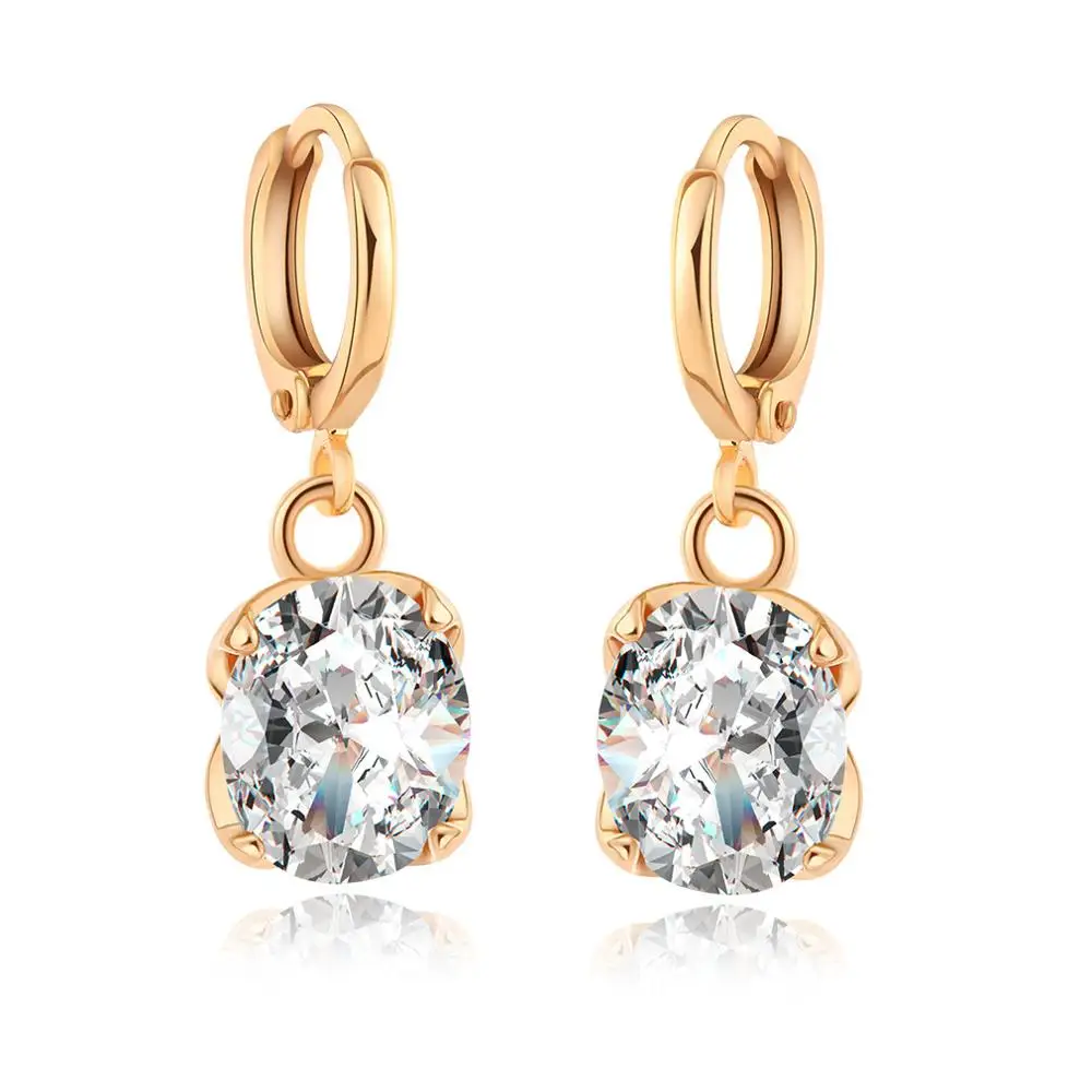 3 цвета висячие серьги 585 цвет розовое золото длинные Женские Ювелирные изделия