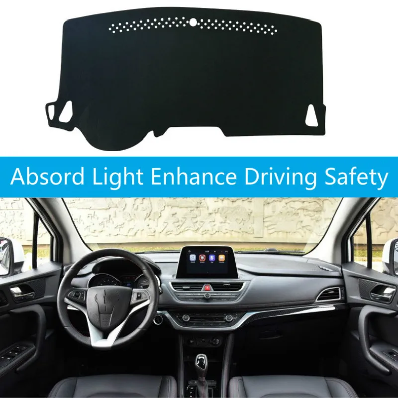 

For JAC REFINE S3 2017 2018 Dashboard Cover Sun Shade Non-slip Dash Mat Pad Carpet Car Stickers Interior Accessories