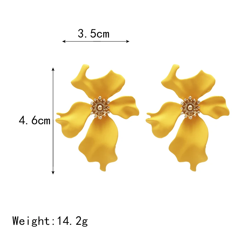 Новинка 2019 корейские серьги с желтыми цветами модные очаровательные большие