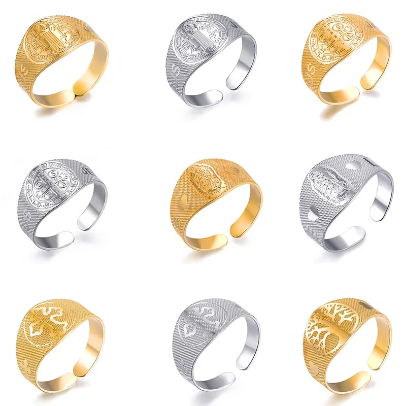 Кольцо в стиле хип хоп женское и мужское католический покровитель Святого