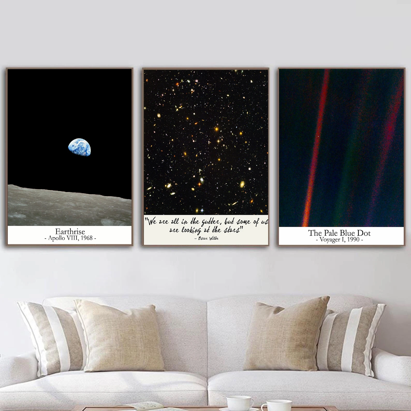 

Looking At The Stars Quote Poster Astronomy The Pale Blue Dot Canvas Painting Space Poster And Print Living Room Wall Art Deocr