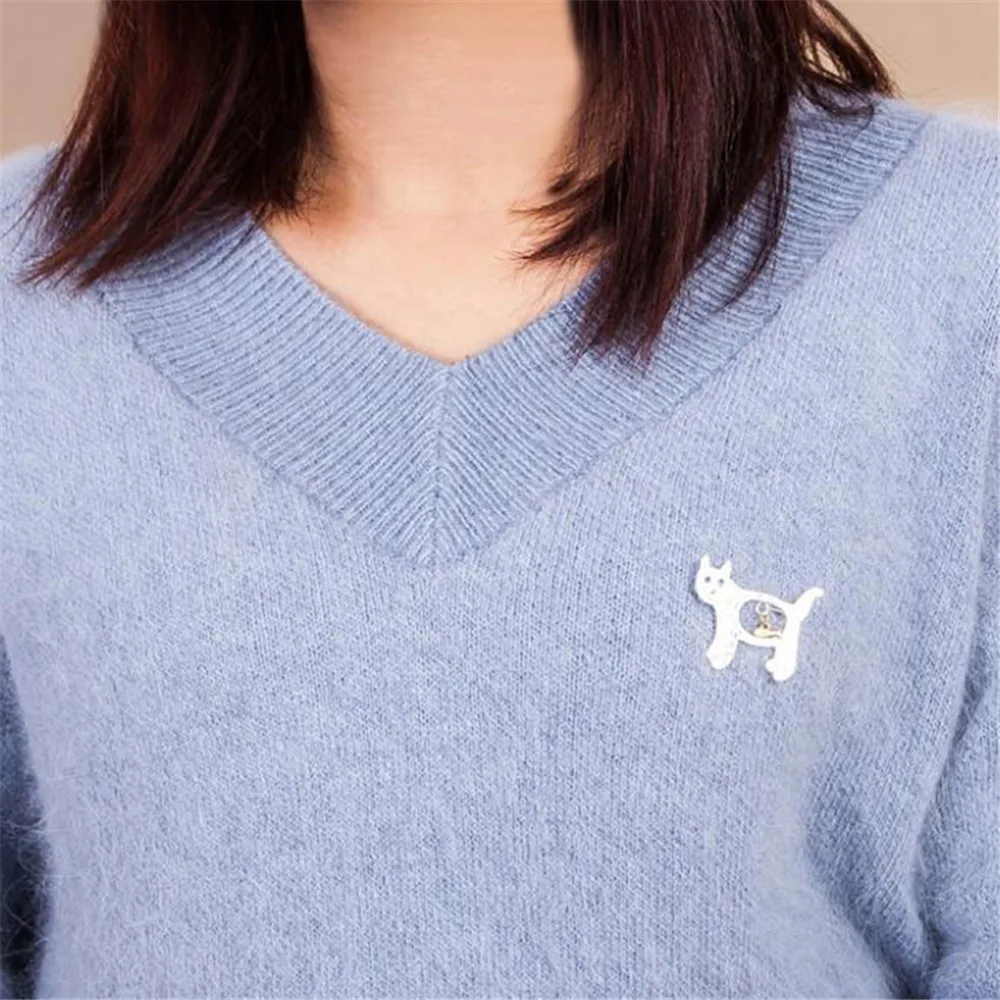 Ellenmar милые животные брошь булавки женские броши кошки шарфы зажим для шали