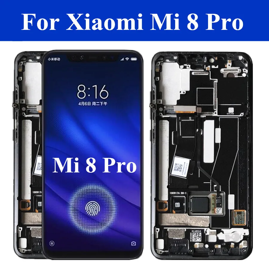 ЖК-дисплей Mi 8 Pro для Xiaomi Mi8 дисплей с сенсорным экраном и дигитайзером в сборе со