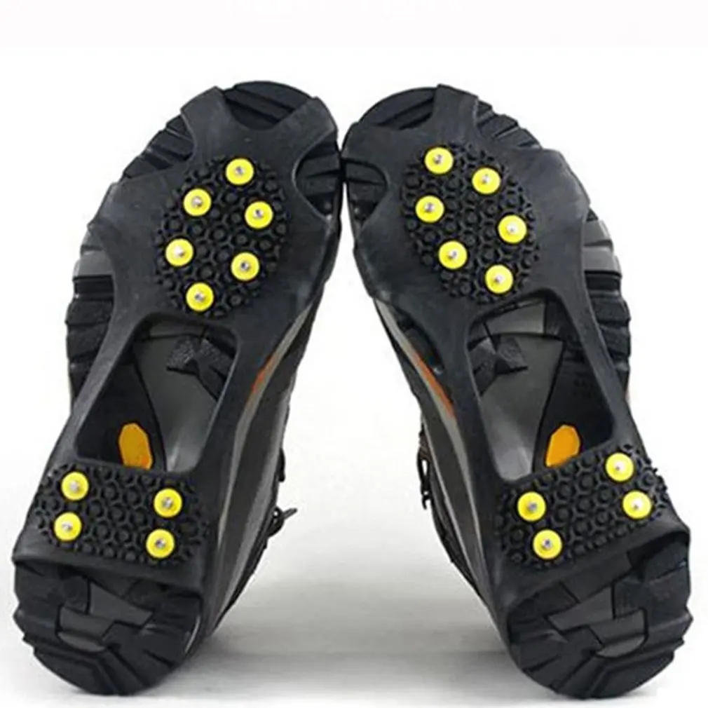 

Outdoor Hiking Non-slip Shoe Cover 10 Teeth TPE Crampons Elderly Anti-fall Ice Catch Shoe Cover Mountaineering Shoe Cover