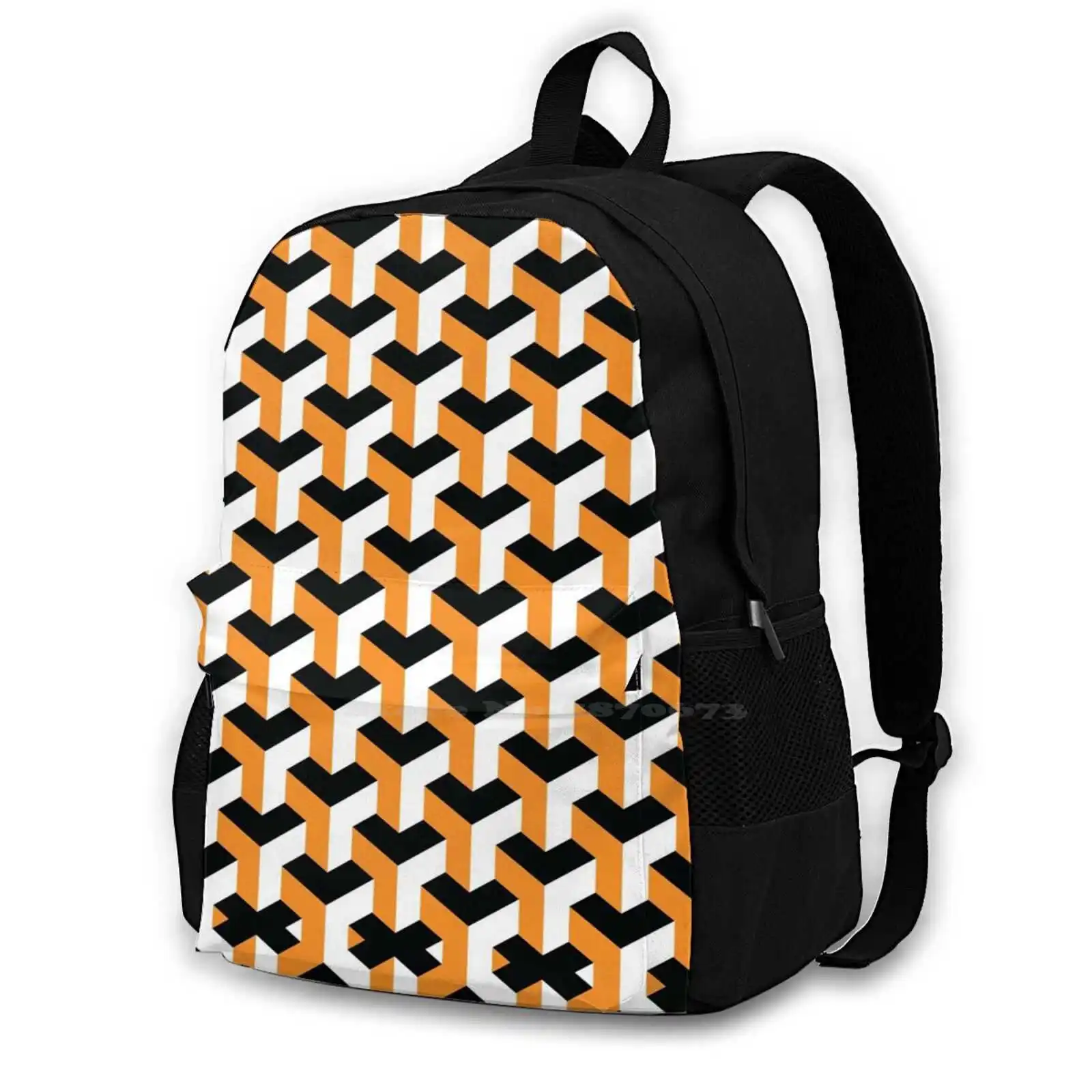 

Tigeriffic! Backpacks For School Teenagers Girls Travel Bags Geo Geometric Geometric Design Geometric Pattern Modern Pattern
