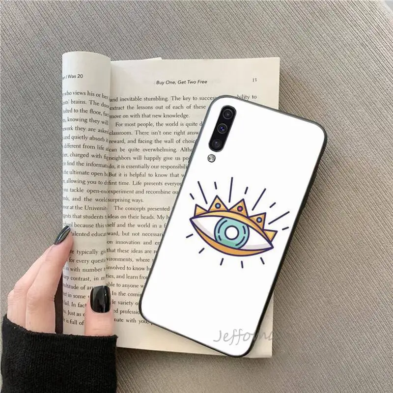 

Evil Eye Illustrations Phone Case For Samsung A20 A30 30s A40 A7 2018 J2 J7 prime J4 Plus S5 Note 9 10 Plus