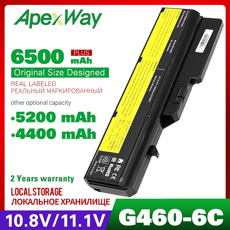 Аккумулятор для ноутбука LENOVO IdeaPad V470 V570 Z370 Z460 Z465 Z470 Z560 Z565 Z570 57Y6454 57Y6455 FRU 4400 b570e 121001056